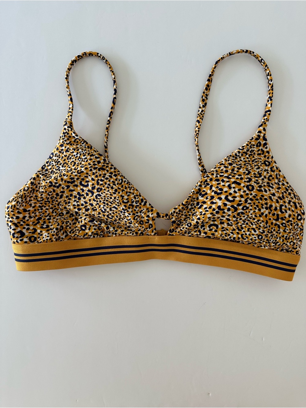 Seafolly Women’s Yellow Black Leopard Bikini Swim TOP Size 10 Aus (US Small) - Picture 8 of 8